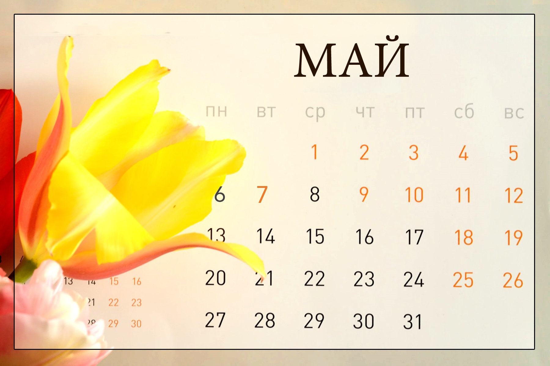 Календарь мероприятий на май для детей и молодежи.